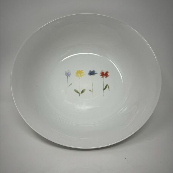 Pier 1 One Spring Pattern Floral 11” Serving Large Bowl Flowers - Picture 1 of 4